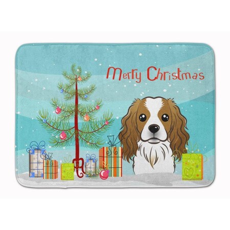 Carolines Treasures Christmas Tree and Cavalier Spaniel Machine Washable Memory Foam Mat BB1596RUG
